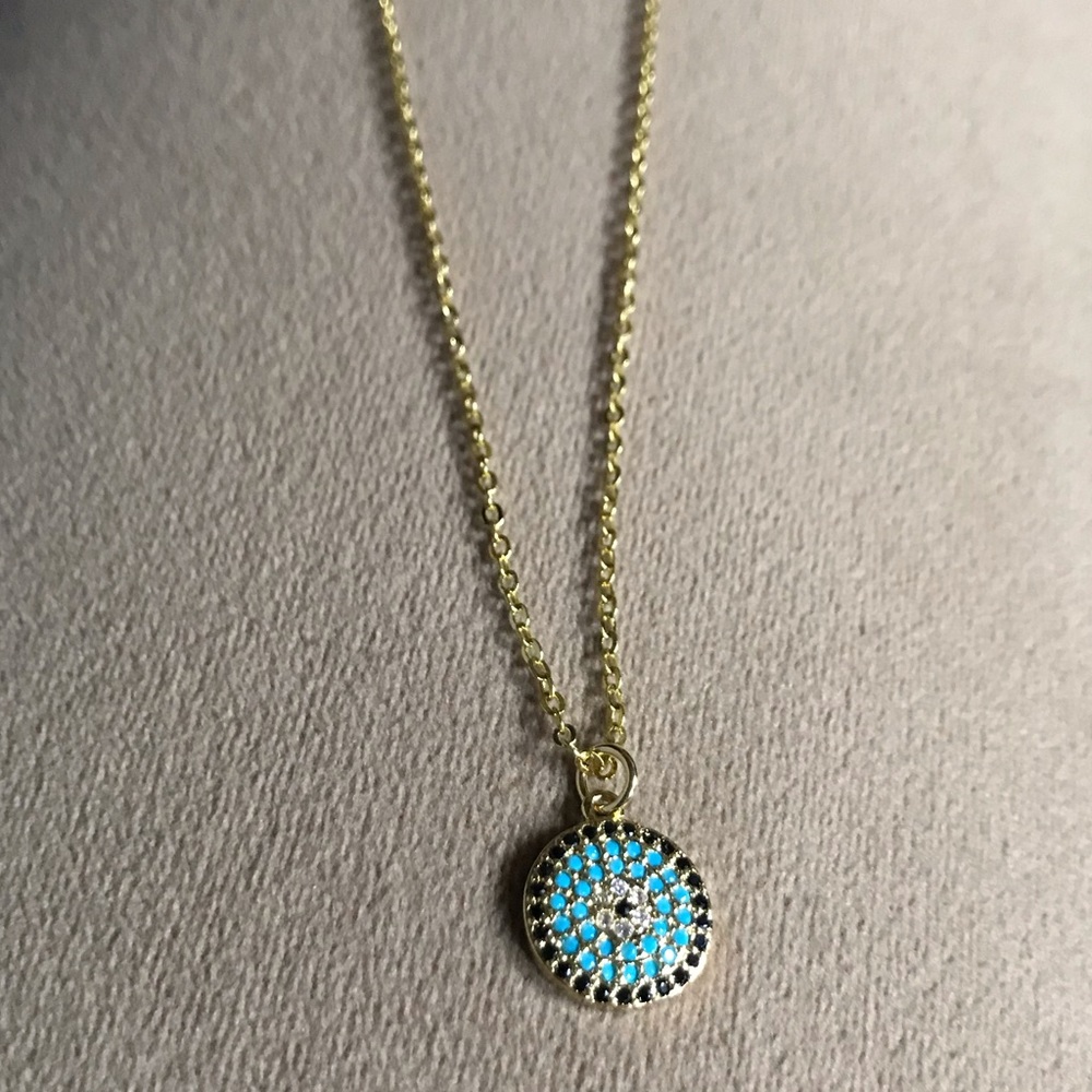 LAST 1 - Evil eye necklace gold - Picture 7 of 8